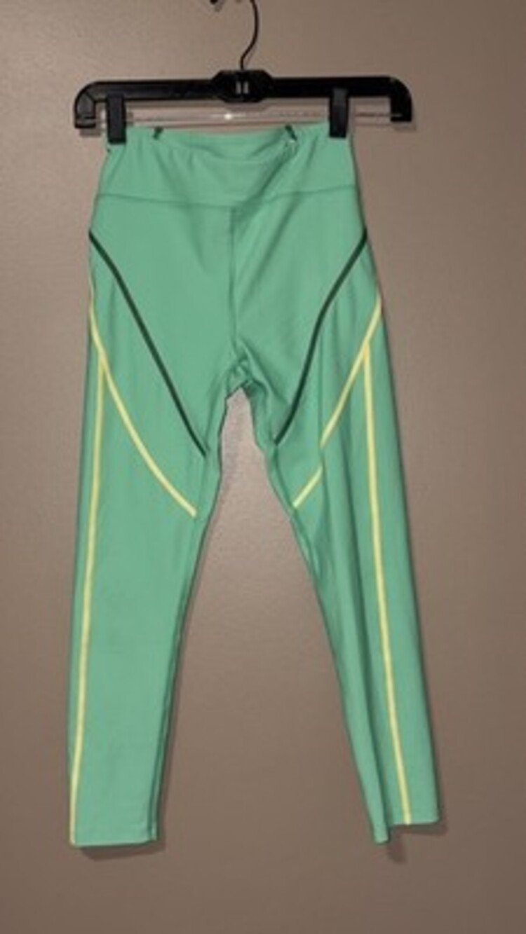 Old Navy Active Powersoft High-Rise Leggings Green Yellow Girls  L 507944-02